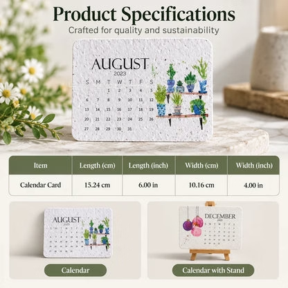 2027 Seed Calendar: Eco-Friendly Plantable Love Seed Calendar 2026