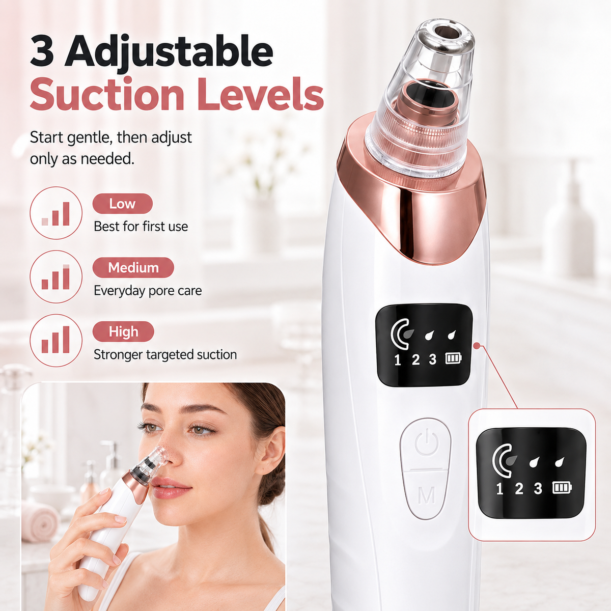 ✨ Electric Pore Vacuum Cleaner – Stop Squeezing 🔥 Start Lifting Visible Pore Buildup