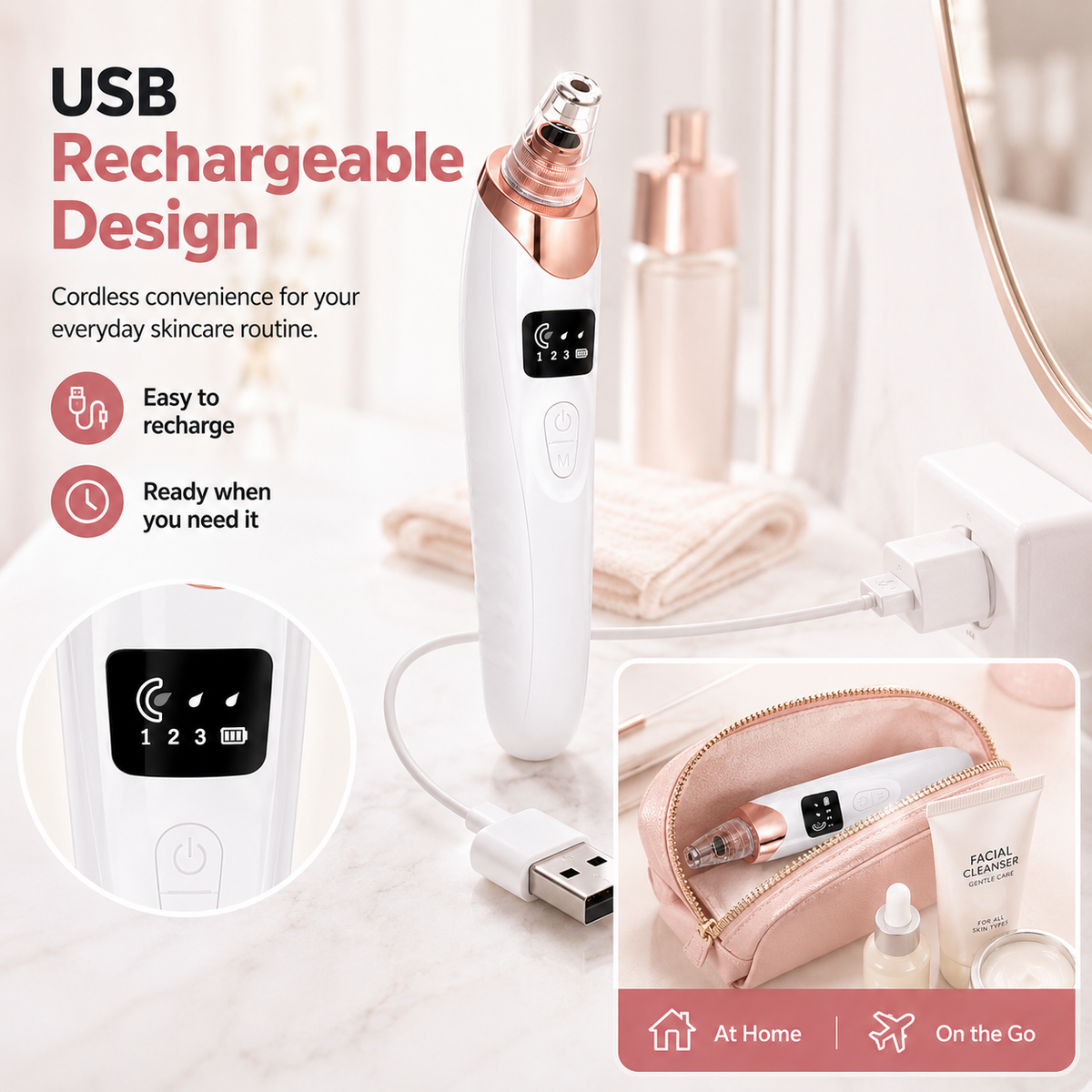 ✨ Electric Pore Vacuum Cleaner – Stop Squeezing 🔥 Start Lifting Visible Pore Buildup
