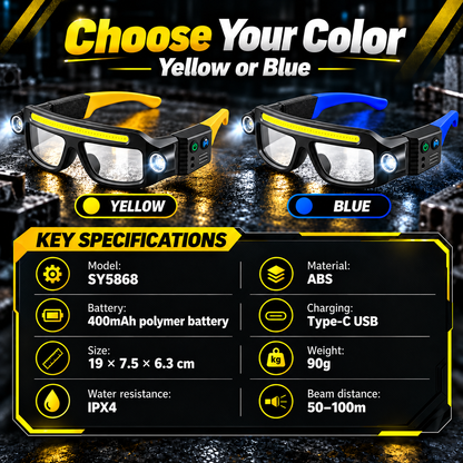 💡 Add Offer - Light Up Every Task with Hands-Free LED Headlamp Glasses