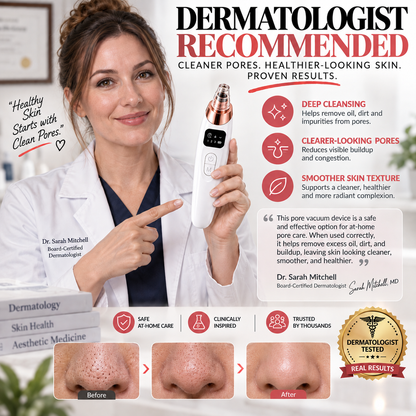 ✨ Electric Pore Vacuum Cleaner – Stop Squeezing 🔥 Start Lifting Visible Pore Buildup