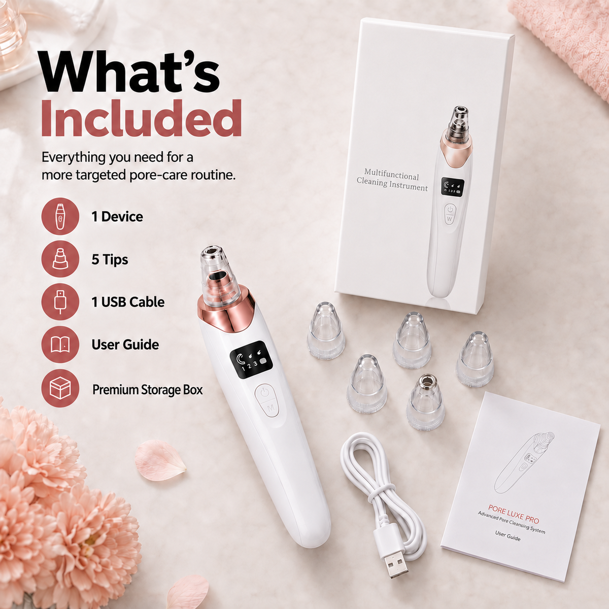 ✨ Electric Pore Vacuum Cleaner – Stop Squeezing 🔥 Start Lifting Visible Pore Buildup