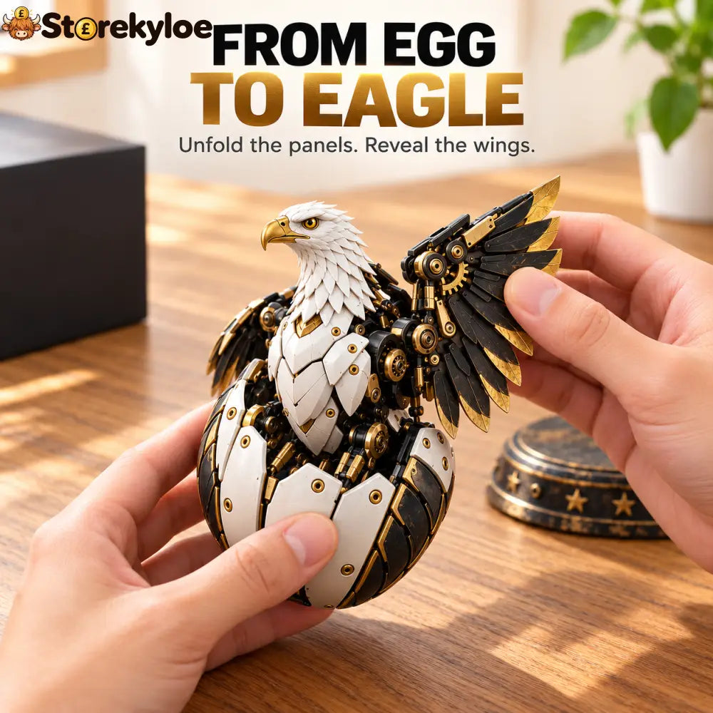 🦅 Egg To Bald Eagle – 2-in-1 Transforming Mechanical Figure