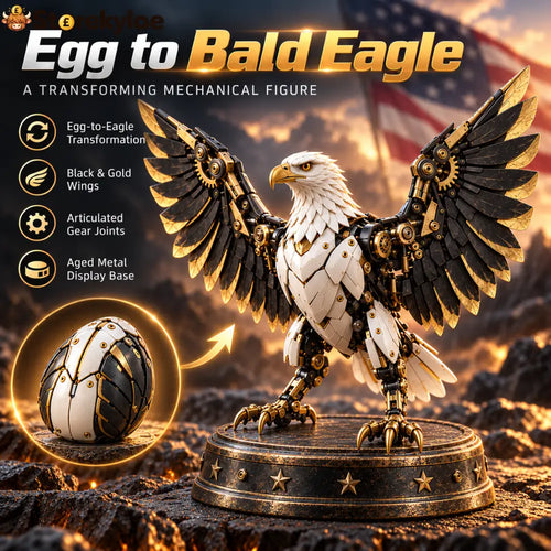 🦅 Egg To Bald Eagle – 2-in-1 Transforming Mechanical Figure
