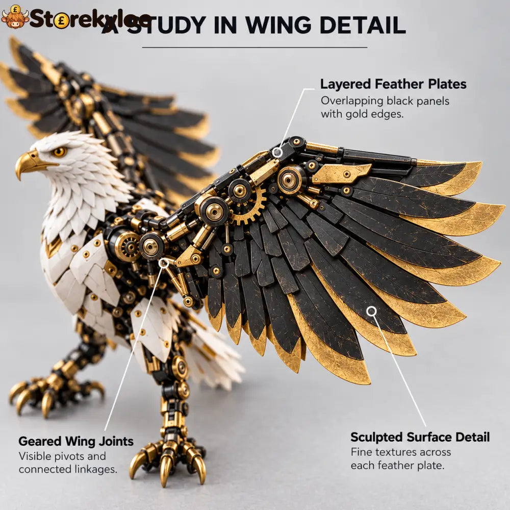 🦅 Egg To Bald Eagle – 2-in-1 Transforming Mechanical Figure
